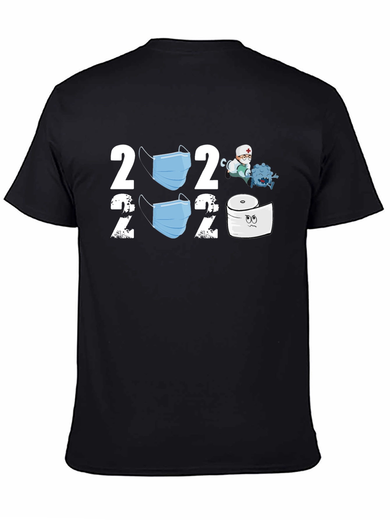 Black 2020 Pandemic Novelty T-Shirt view 4