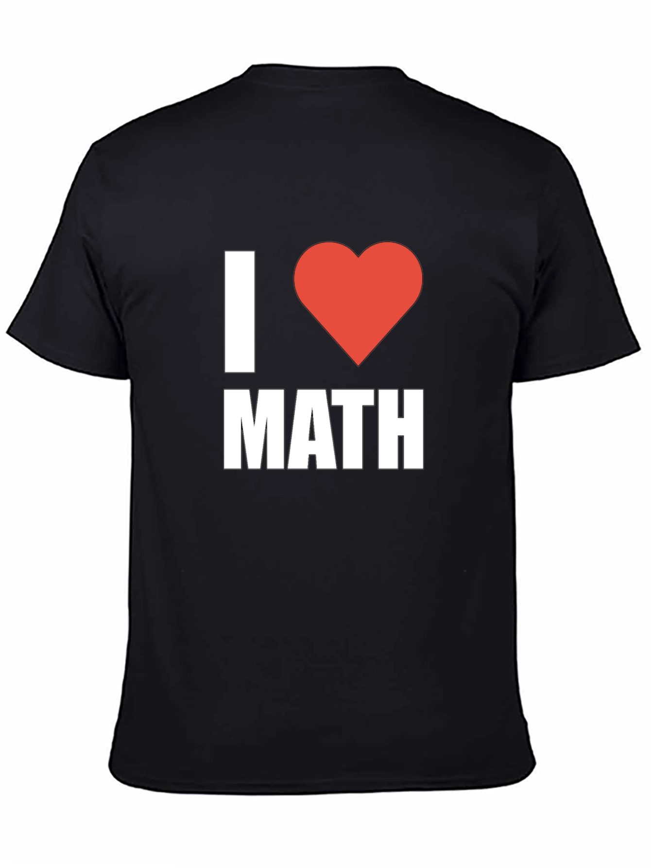 Black I Heart Math Black T-Shirt view 4