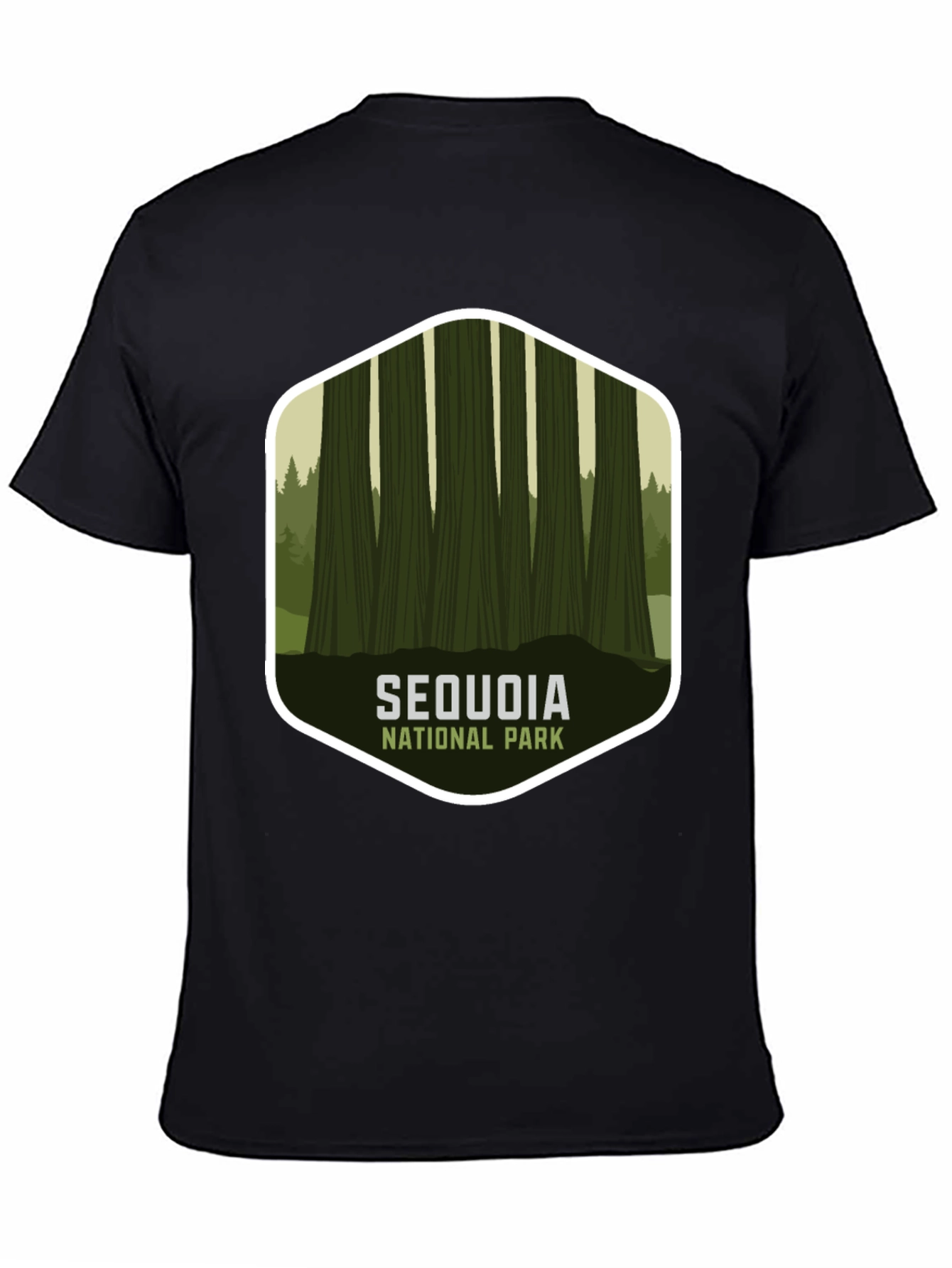 Black Sequoia National Park Graphic Tee - Black view 4