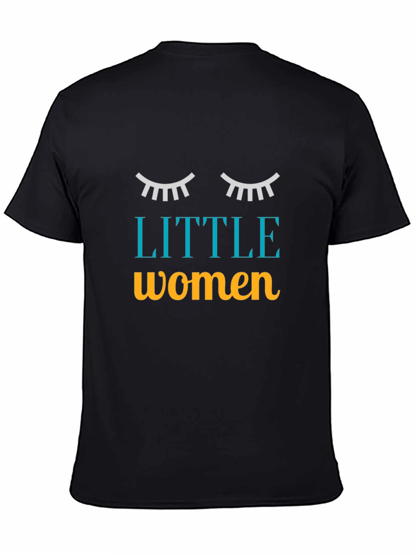 Black Little Women Graphic Tee - Unisex Novelty T-Shirt view 4
