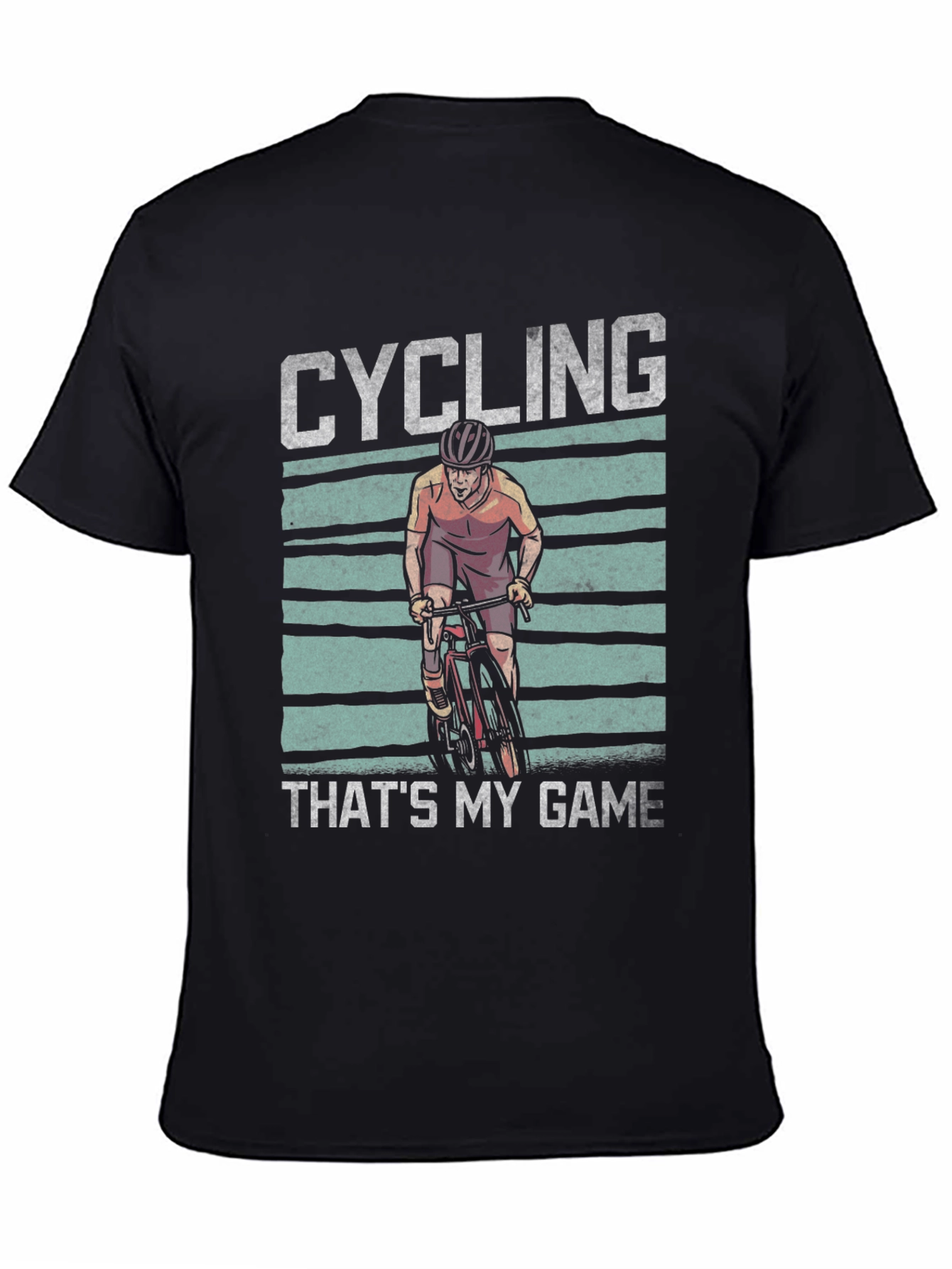 Black Cycling That's My Game T-Shirt -  Black view 4