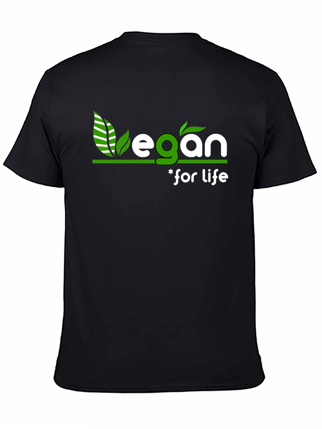 Black Vegan for Life Graphic Tee - Stylish Black T-Shirt view 4