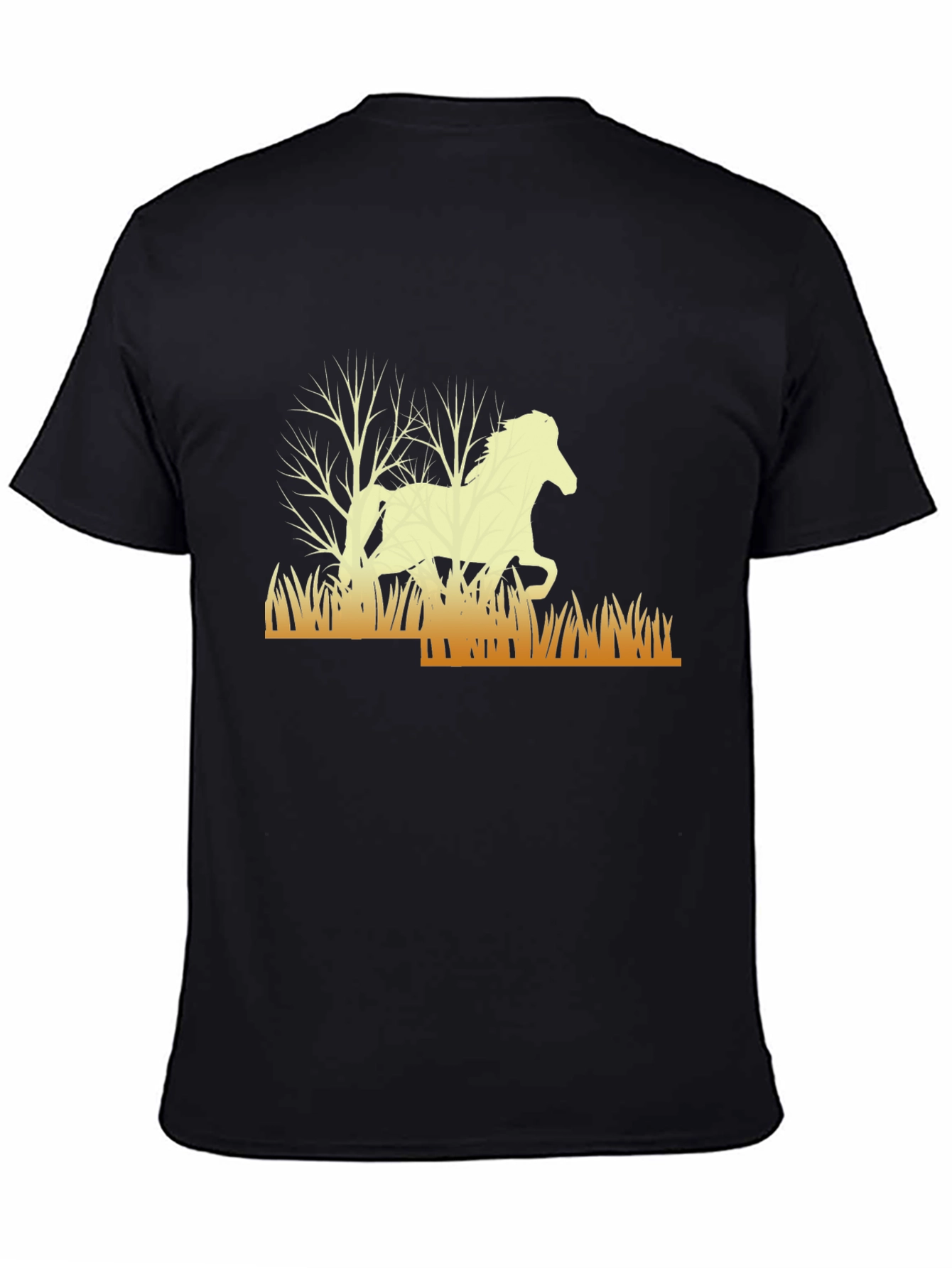 Black Horse Graphic Tee - Stylish Animal Print Shirt view 4