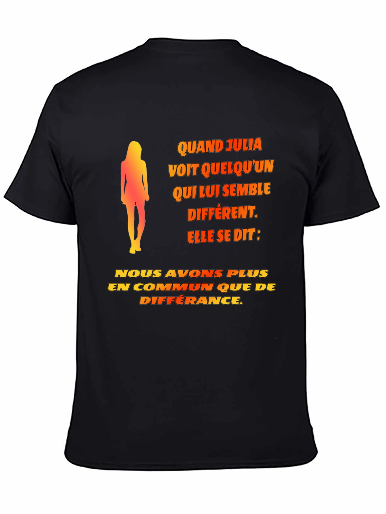 Black Quand Julia T-Shirt - Unisex Novelty Tee view 4