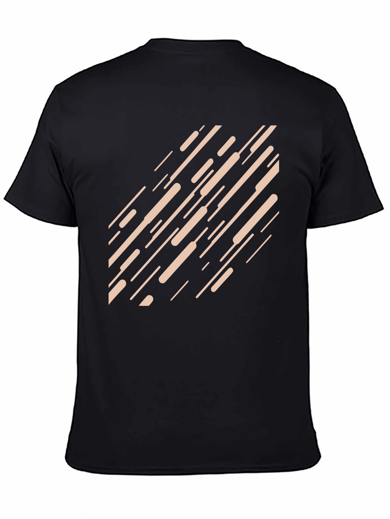Black Modern Graphic Print Black T-Shirt view 4
