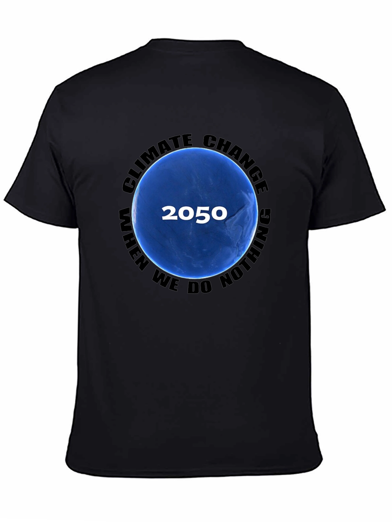 Black Climate Change 2050 T-Shirt view 4