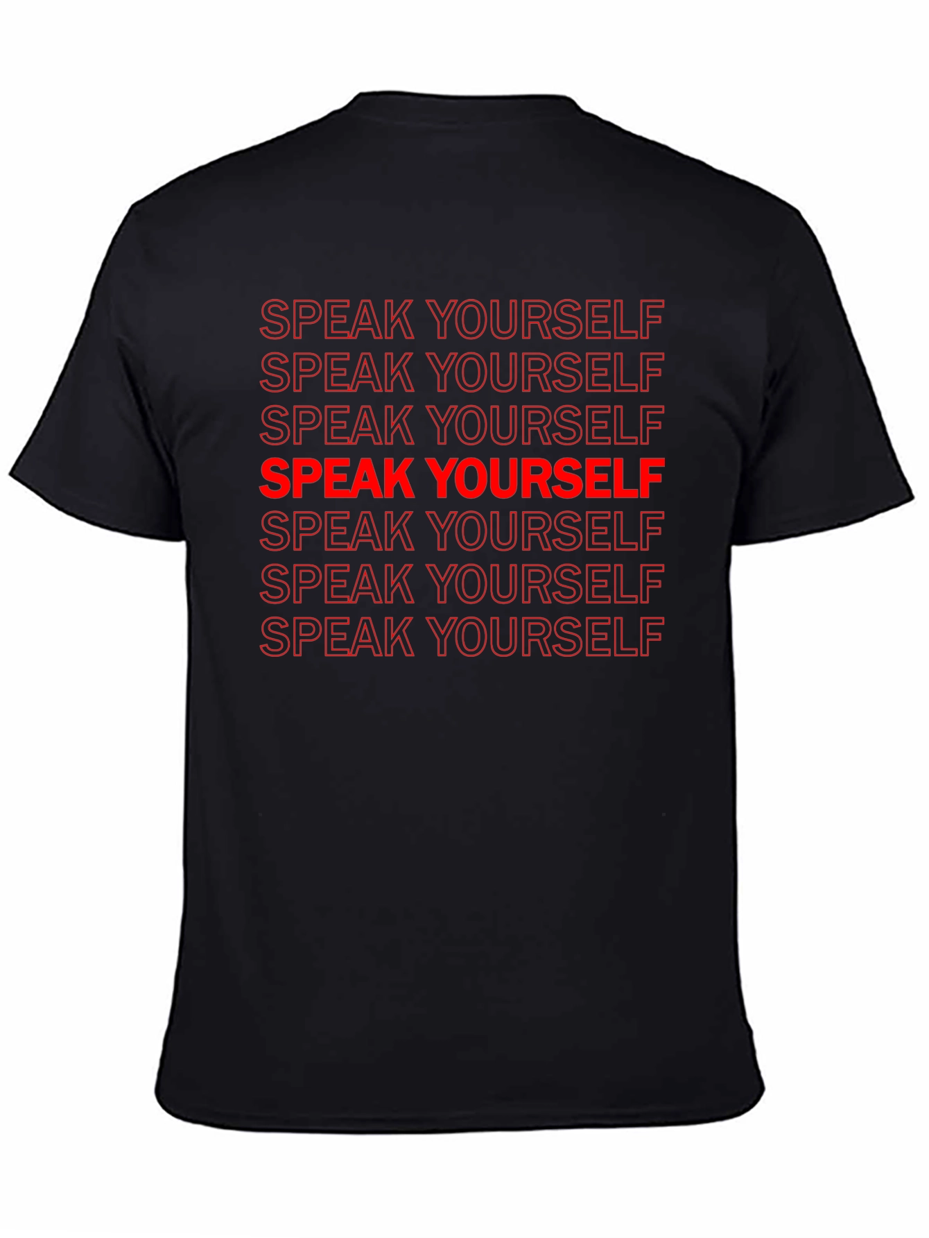 Black Speak Yourself Graphic Tee - Black view 4