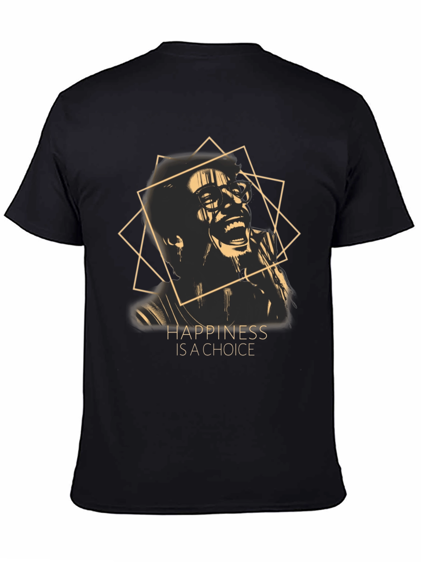 Black Happiness is a Choice Graphic T-Shirt view 4