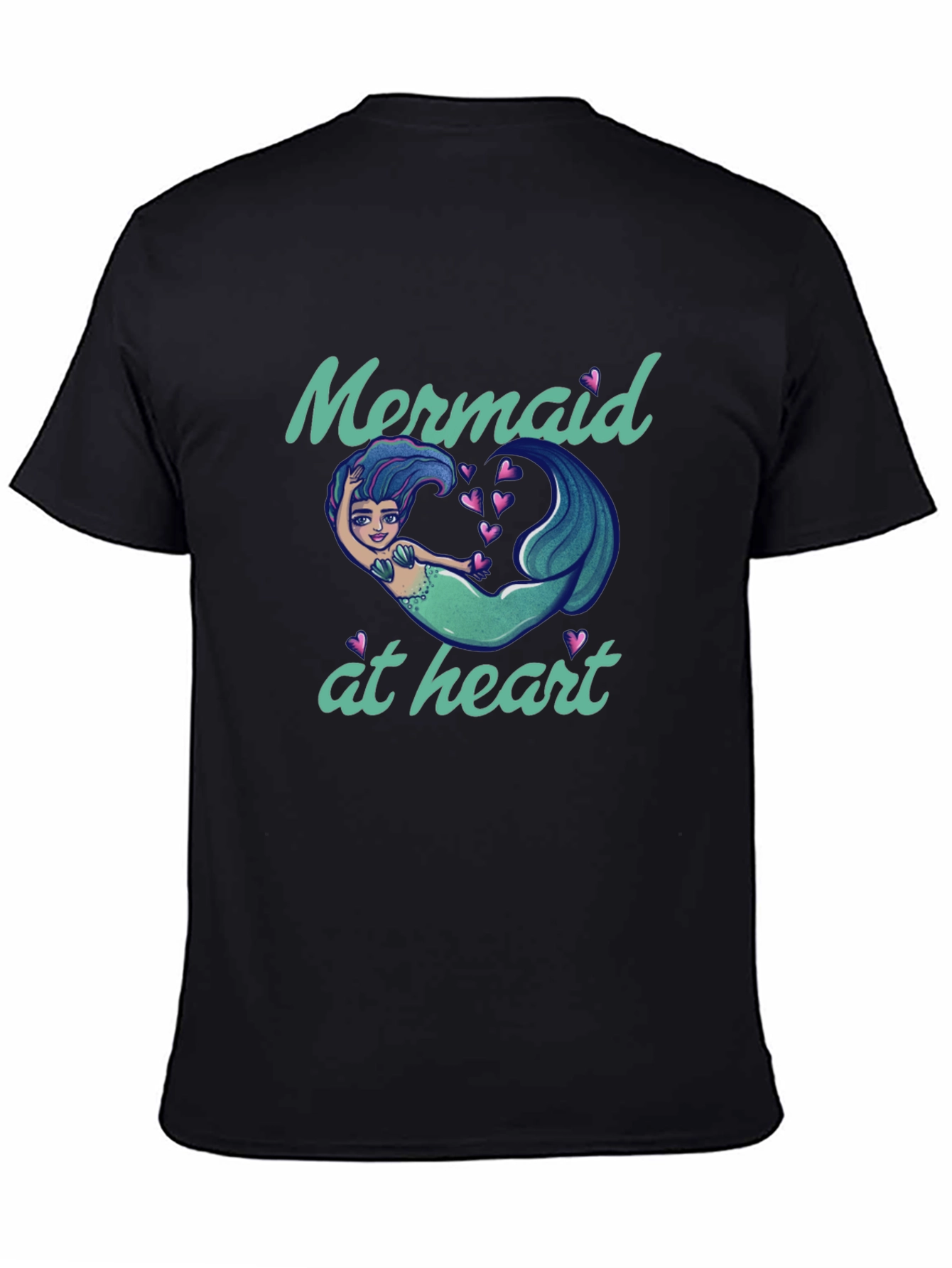 Black Mermaid At Heart Graphic Tee view 4