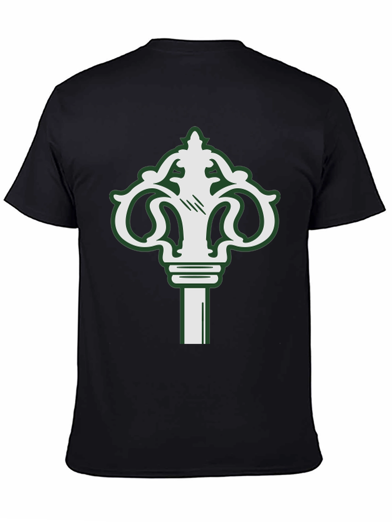 Black Key Design Black T-Shirt view 4