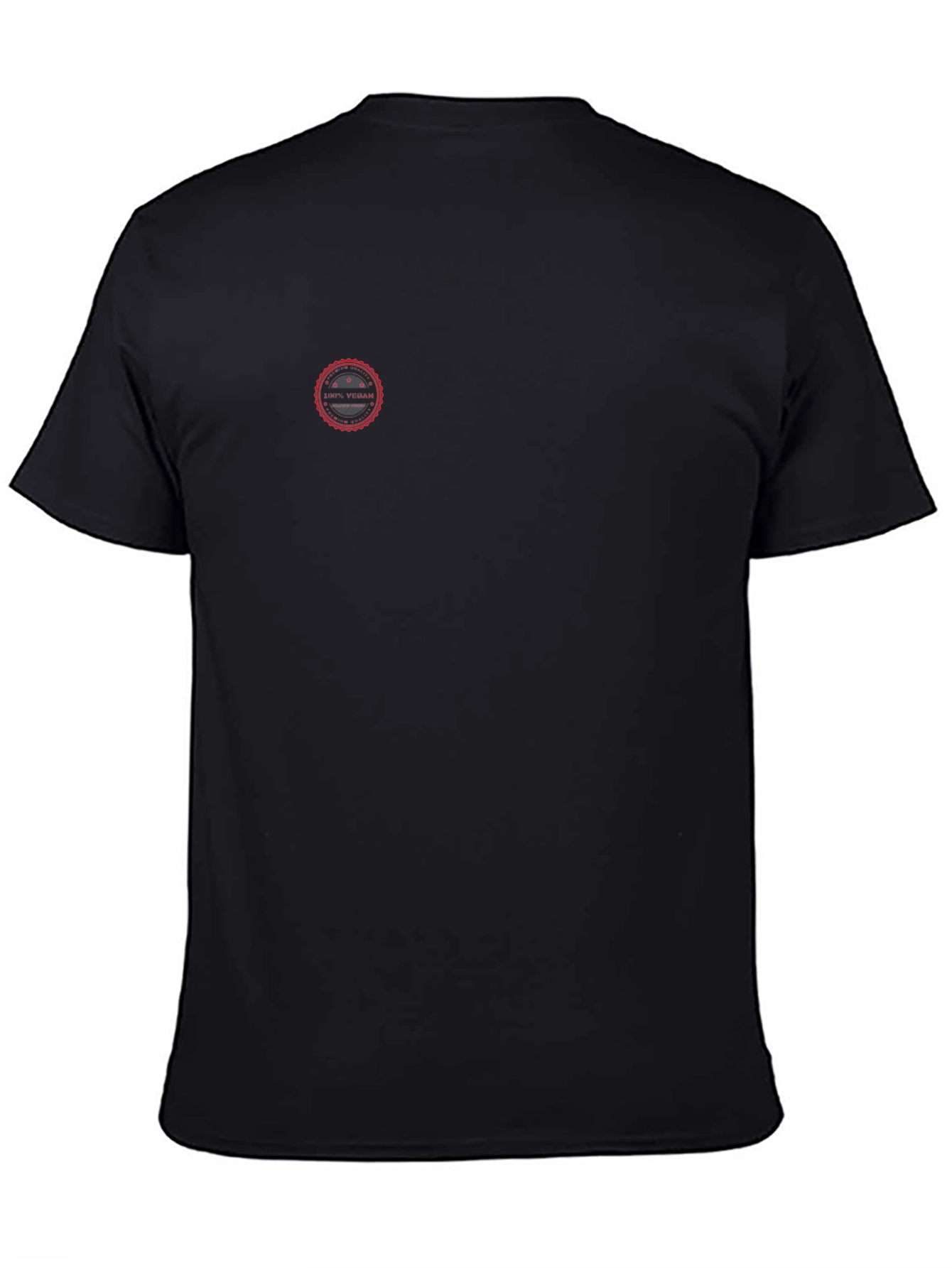Black Men's Black Crew Neck T-Shirt view 4