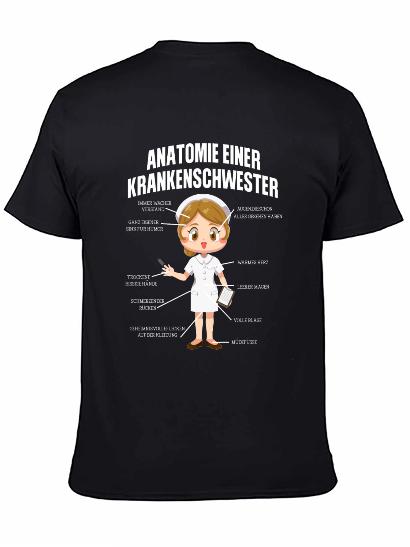 Anatomie Einer Krankenschwester Funny Nurse T-Shirt - 4