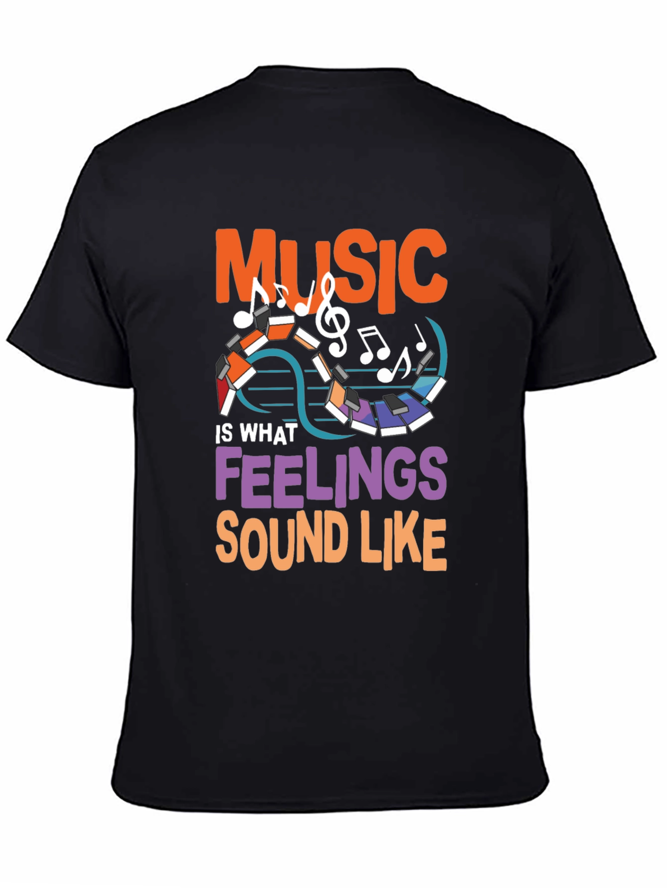 Black Music is What Feelings Sound Like T-Shirt view 4