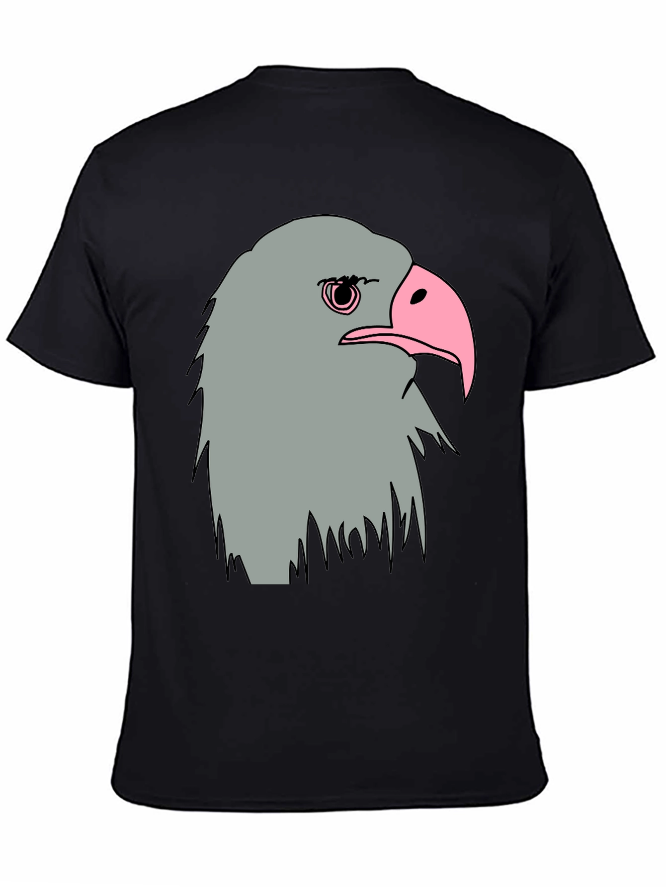 Black Eagle Graphic Tee - Men's Black Cotton T-Shirt view 4
