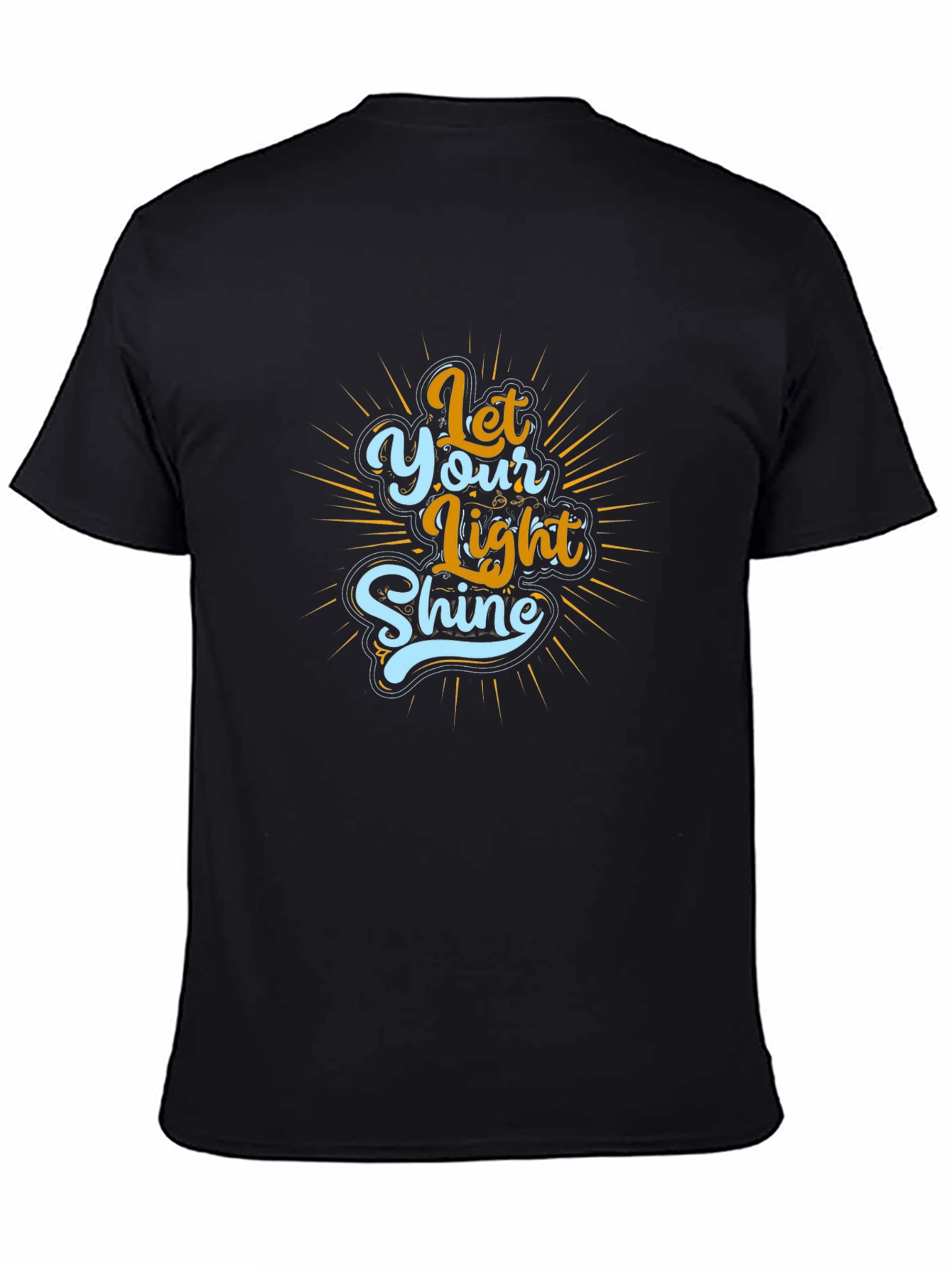 Black Let Your Light Shine Black T-Shirt view 4