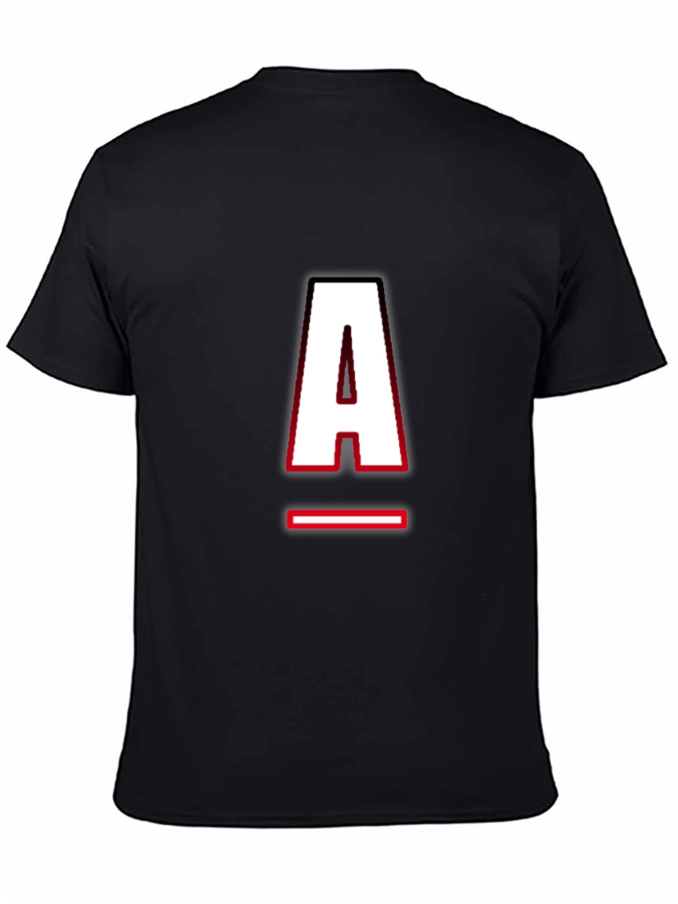 Black Letter "A" Graphic T-Shirt - Black view 4