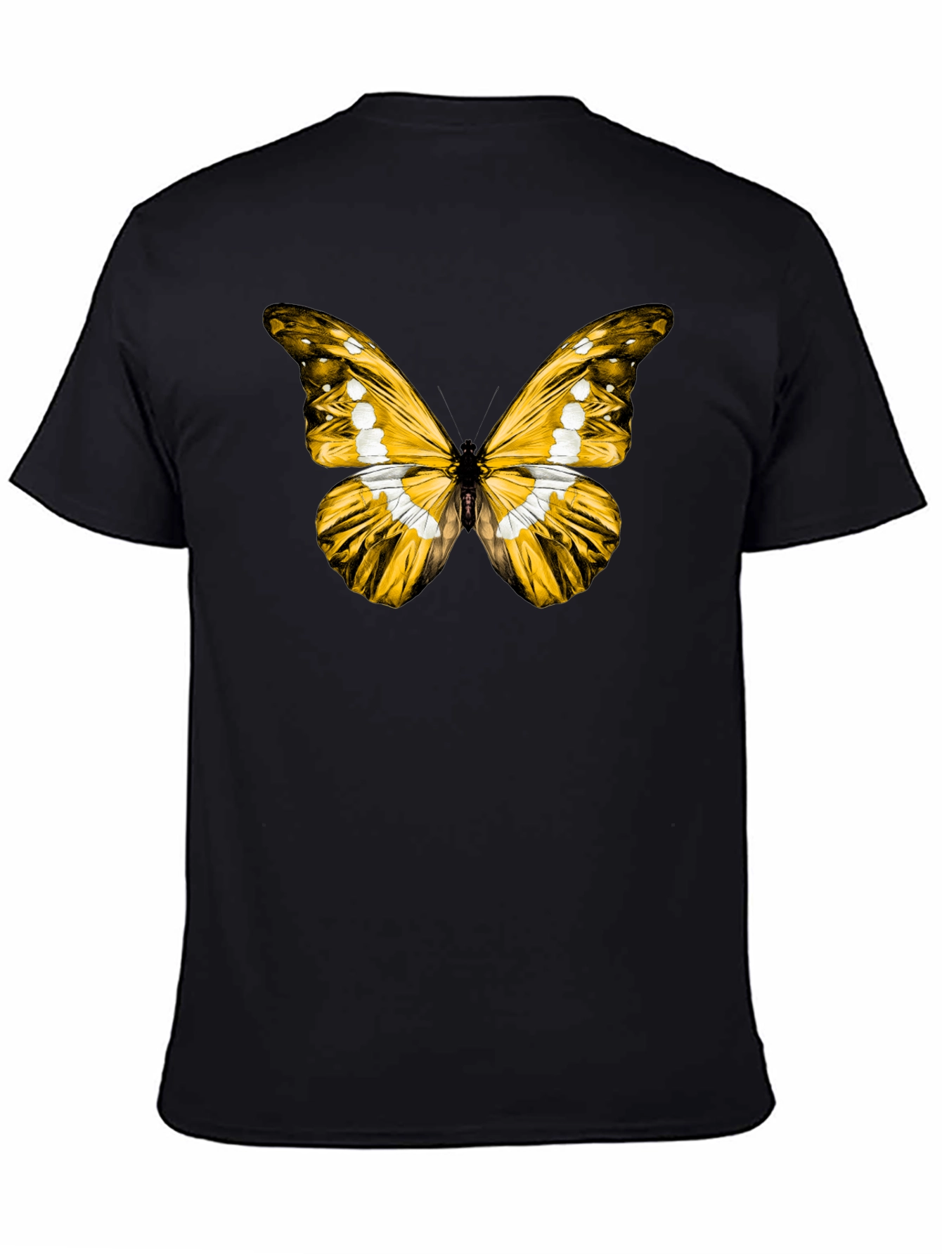 Black Butterfly Graphic Black T-Shirt view 4