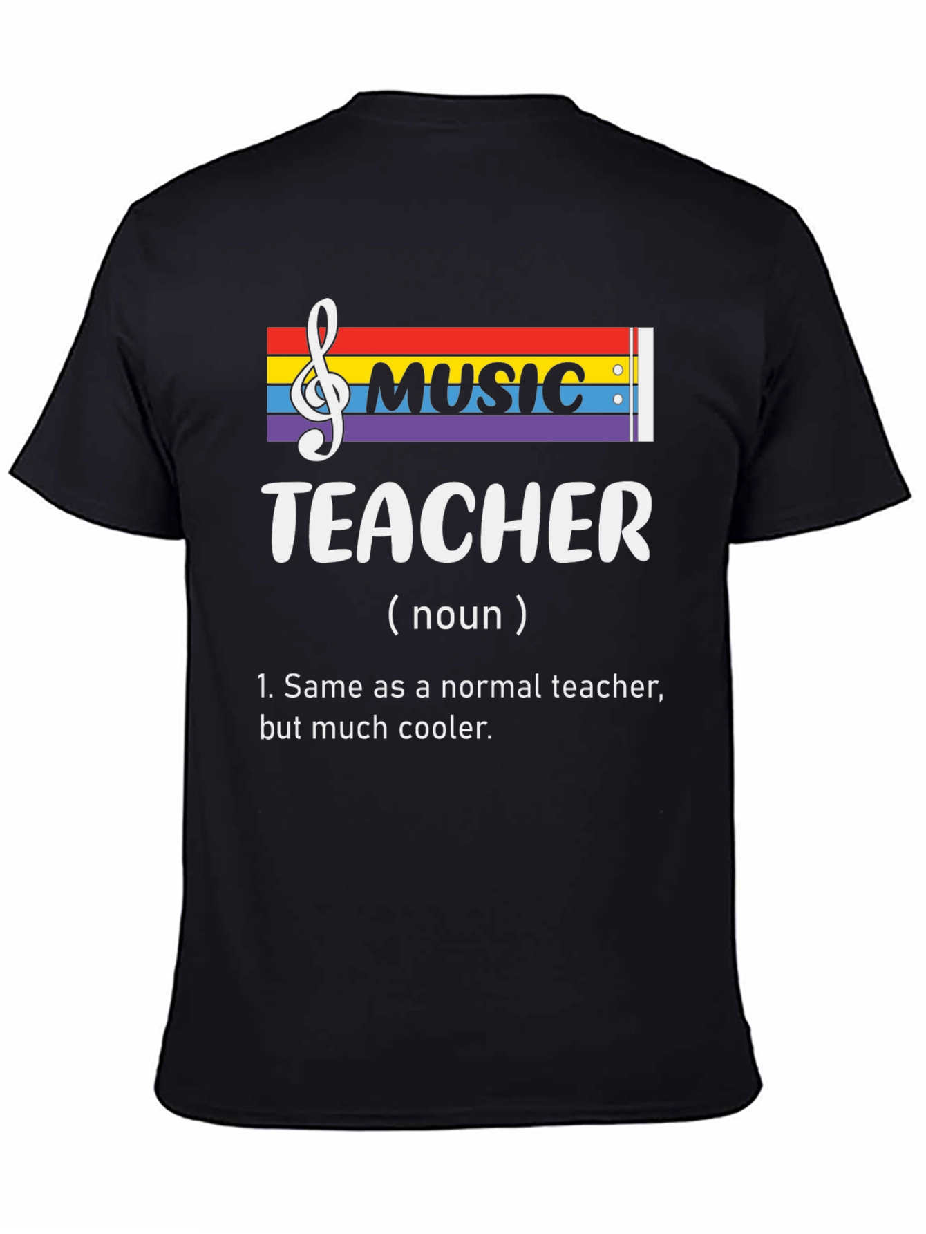Black Music Teacher Definition T-Shirt - Cool Teacher Appreciation Tee view 4