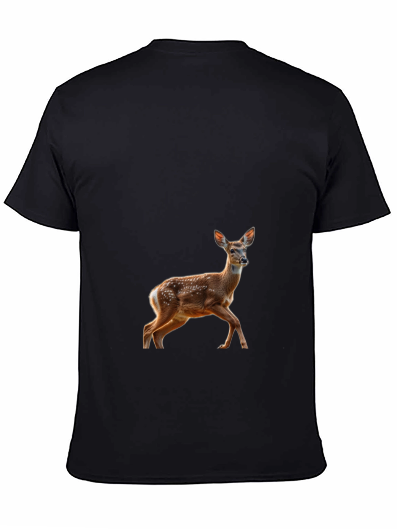 Black Deer Graphic Black T-Shirt view 4