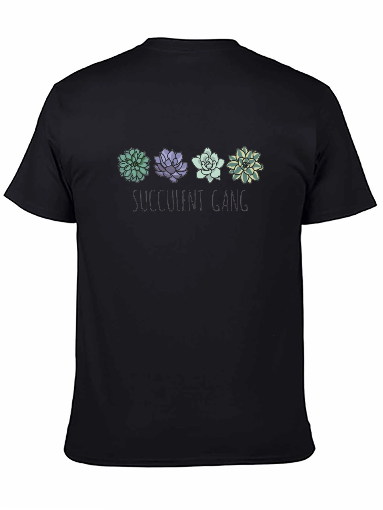 Black Succulent Crewneck T-Shirt - Black view 4