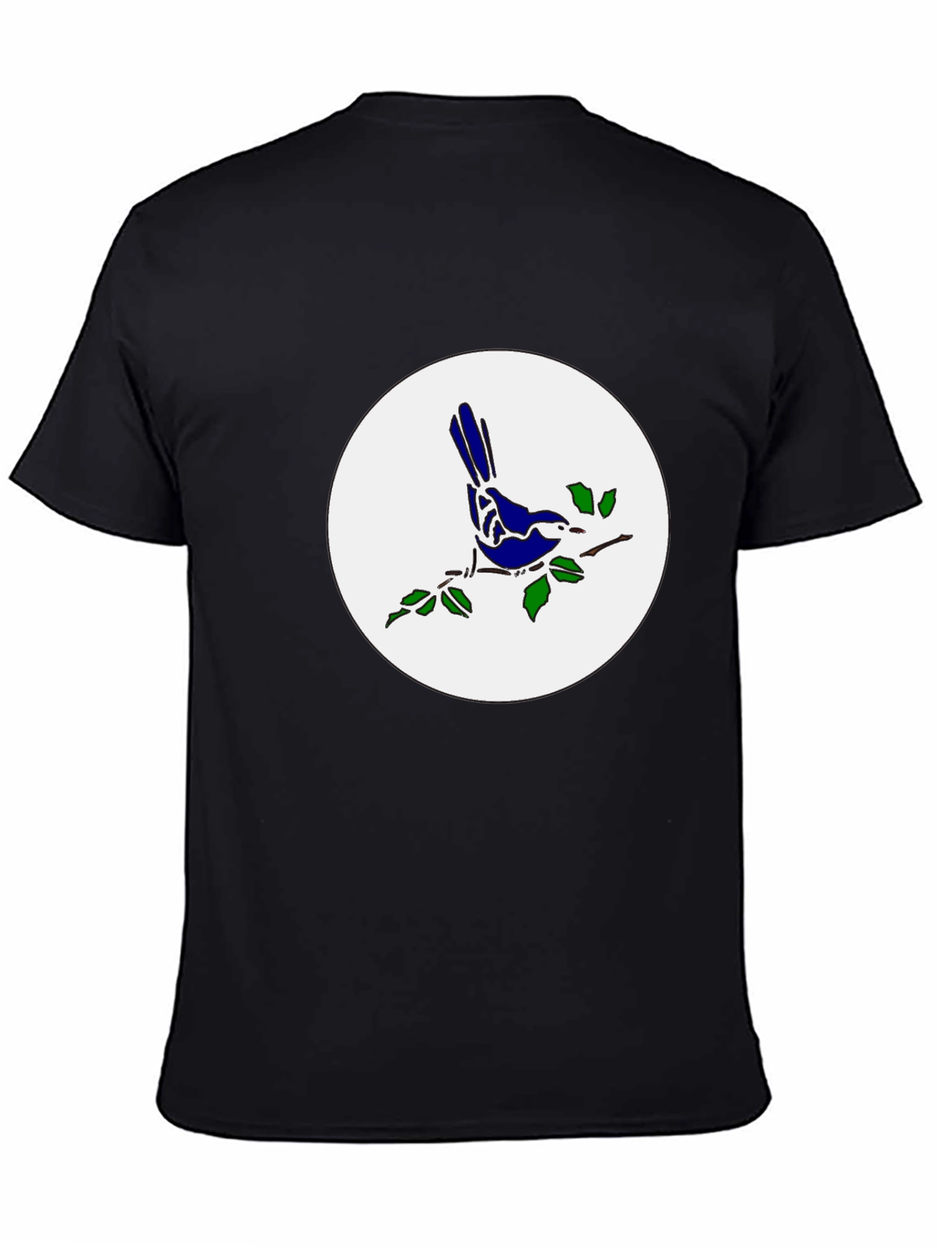 Black Bird on Branch T-Shirt - Stylish Graphic Tee view 4