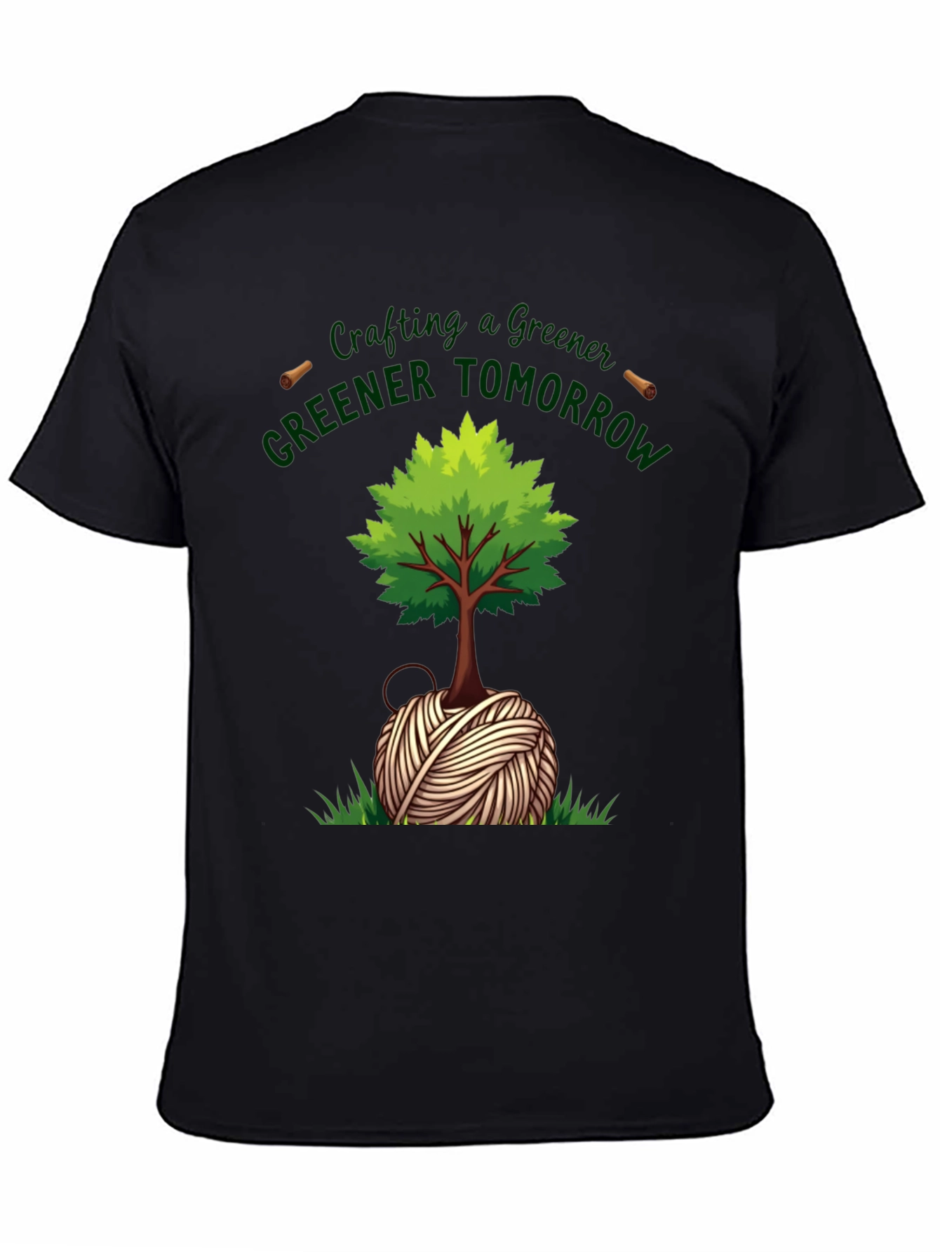 Black Crafting a Greener Tomorrow T-Shirt view 4