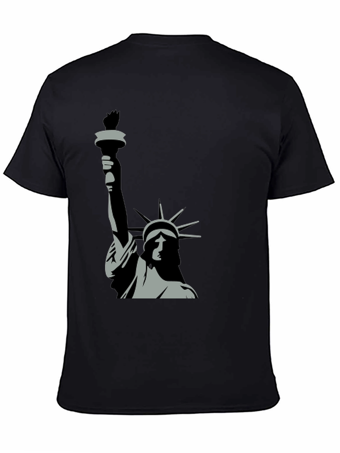 Black Statue of Liberty Graphic Tee - Black view 4