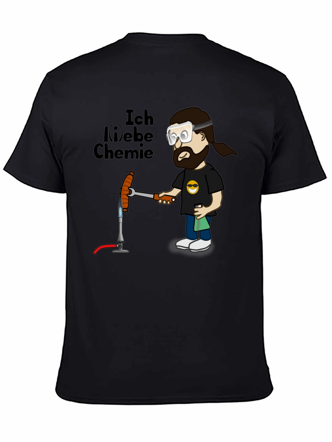 Black I Love Chemistry Graphic T-Shirt view 4