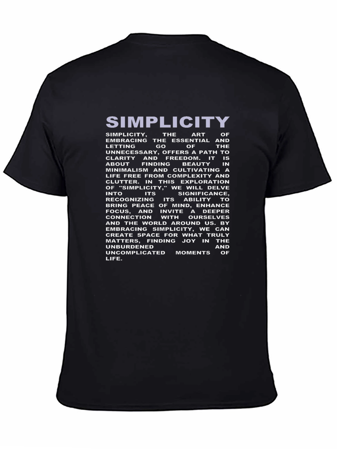 Simplicity T-Shirt - Minimalist Philosophy Tee - 4