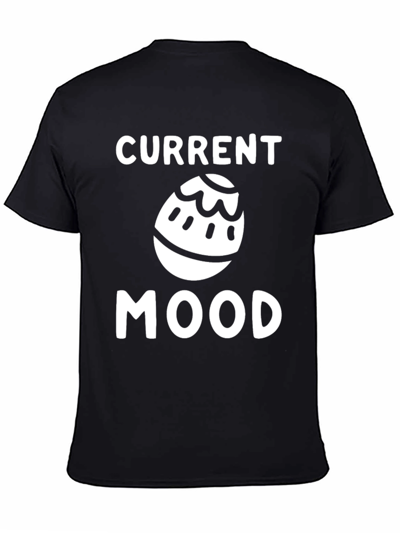 Black Current Egg Mood Graphic T-Shirt view 4