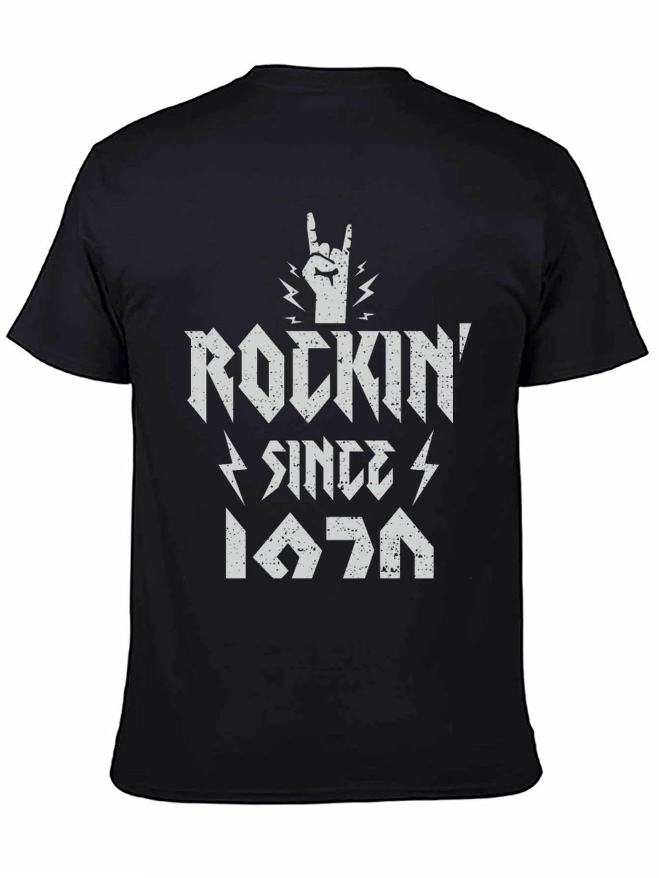 Black Rockin' Since 1976 Graphic Tee view 4