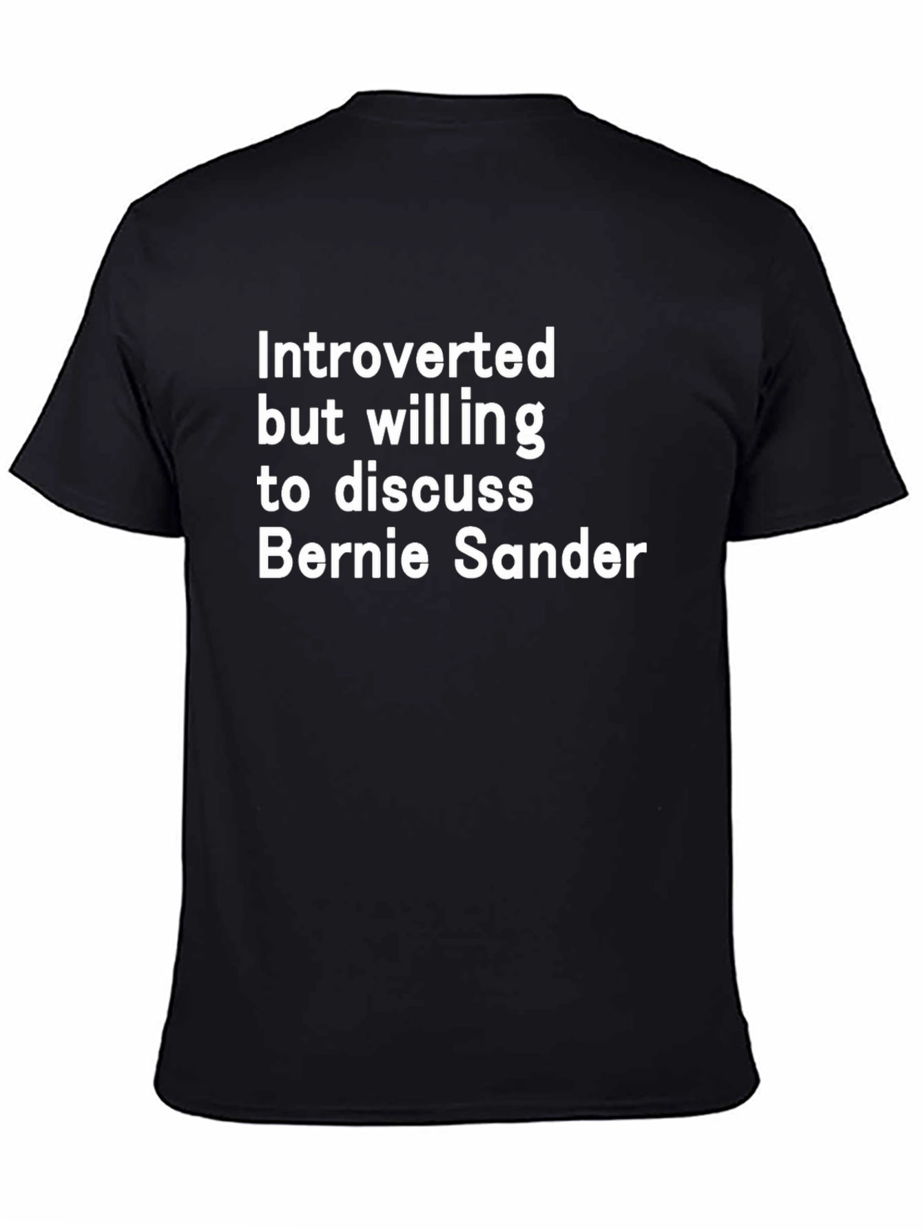 Black Introverted Bernie Sanders Tee view 4