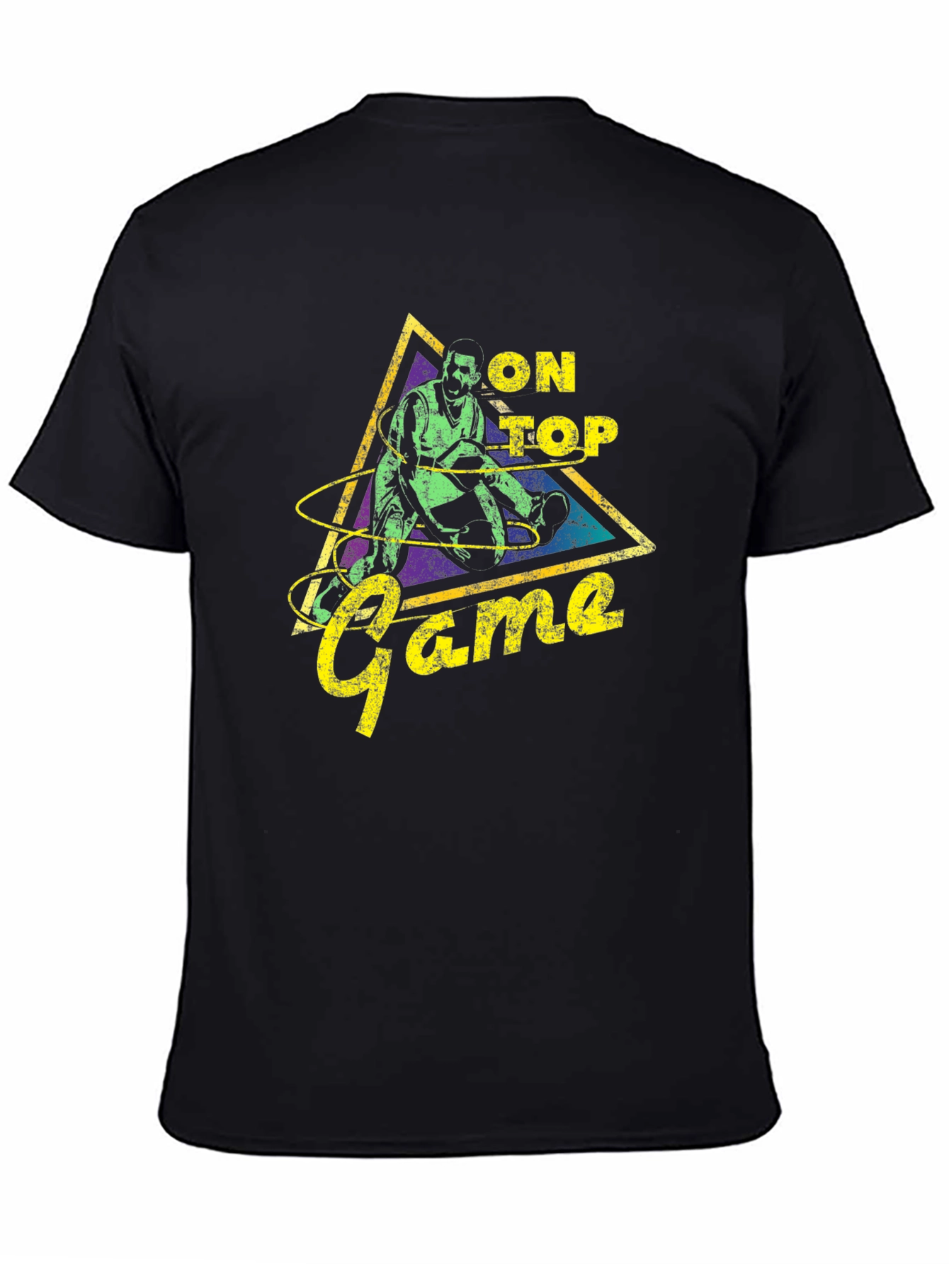 Black On Top Game Graphic Tee - Trendy Streetwear view 4
