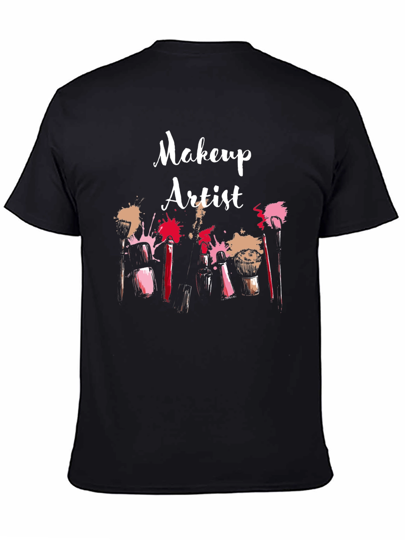 Black Makeup Artist Graphic T-Shirt - Stylish & Unique view 4