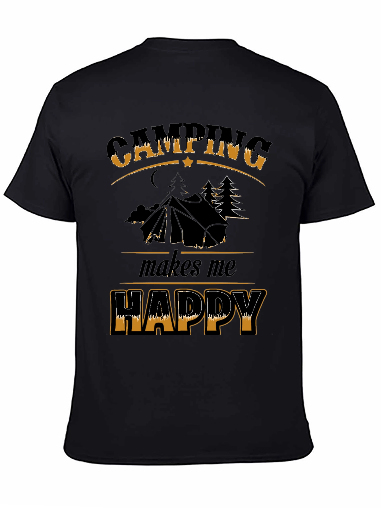 Camping Makes Me Happy Graphic Tee - 4