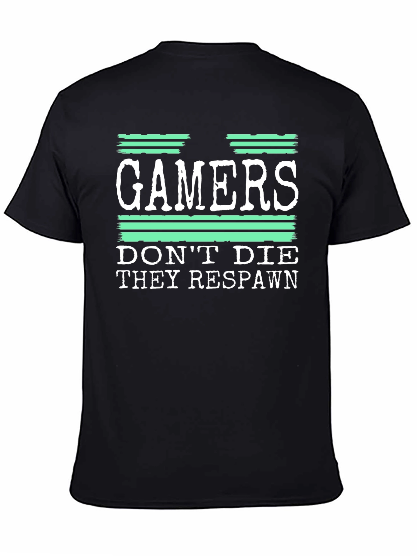 Black Gamers Don't Die They Respawn Graphic T-Shirt view 4