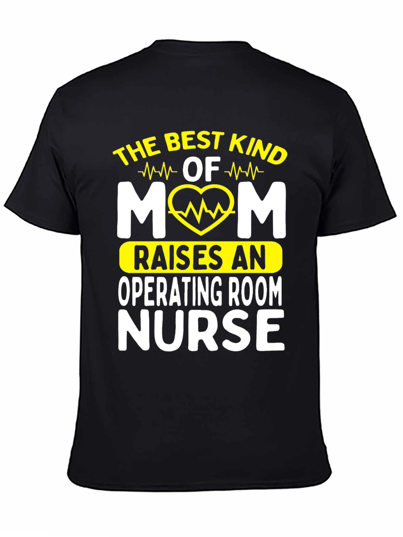 Black Best Kind of Mom Operating Room Nurse Graphic Tee view 4