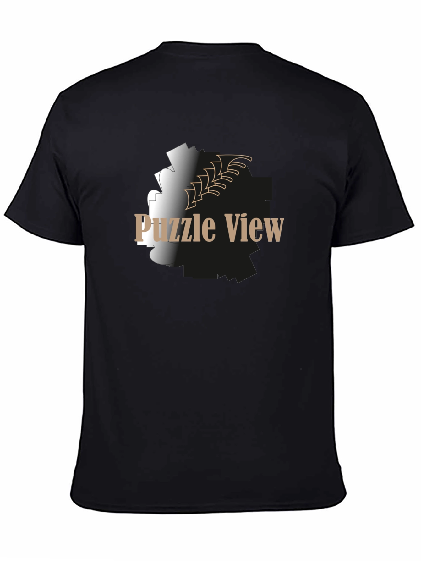 Black Puzzle View Graphic T-Shirt view 4