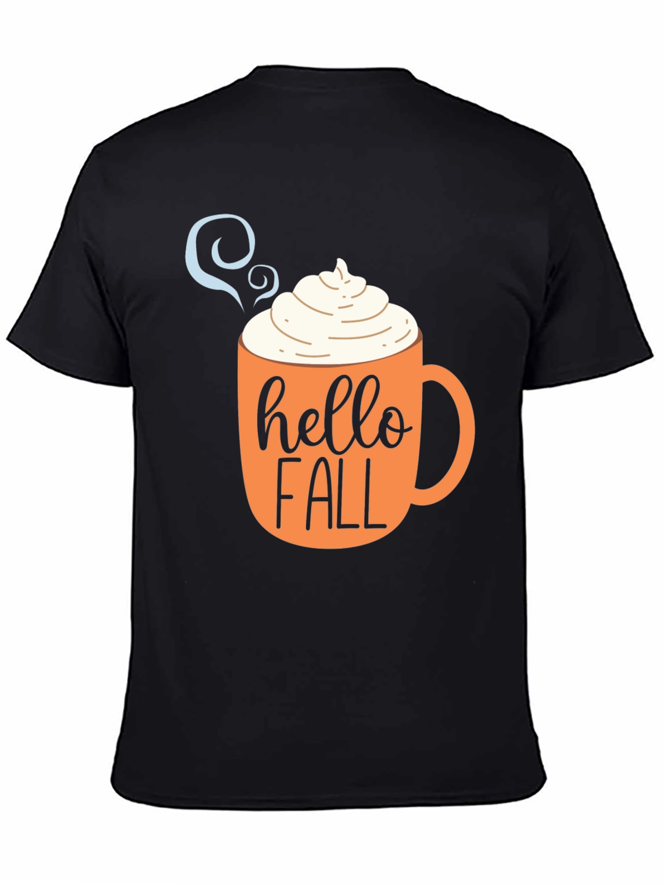 Black Hello Fall Coffee Mug T-Shirt view 4