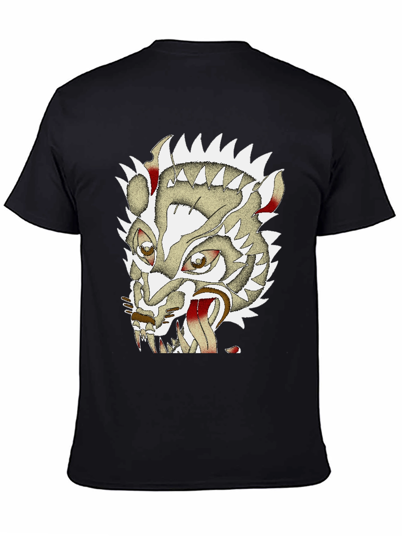 Black Unique Graphic Badger Tee - Men's Black Cotton T-Shirt view 4