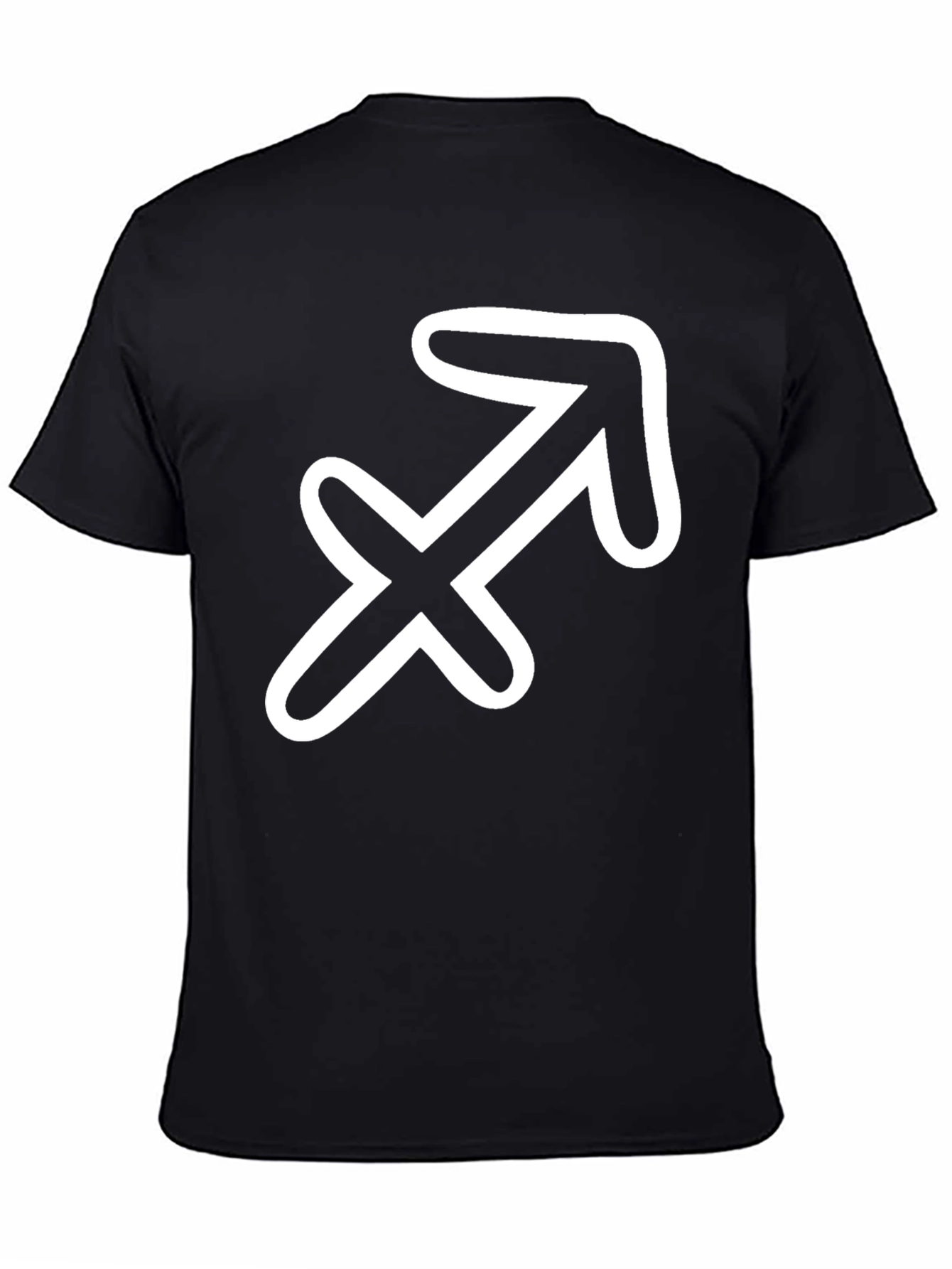 Black Sagittarius Zodiac Black T-Shirt view 4