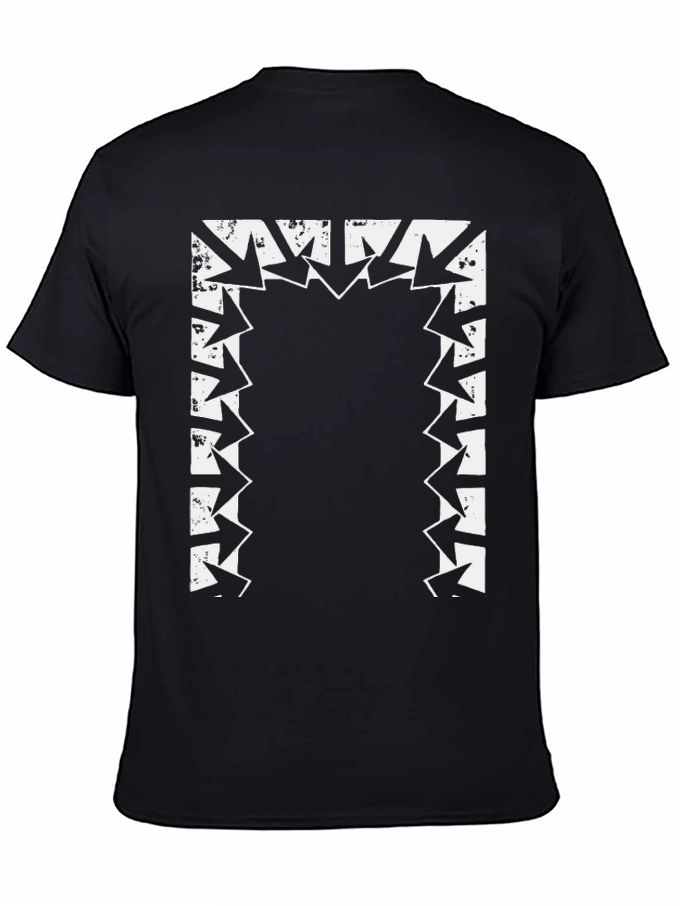 Black Arrow Portal Graphic Tee - Black Cotton Casual Shirt view 4