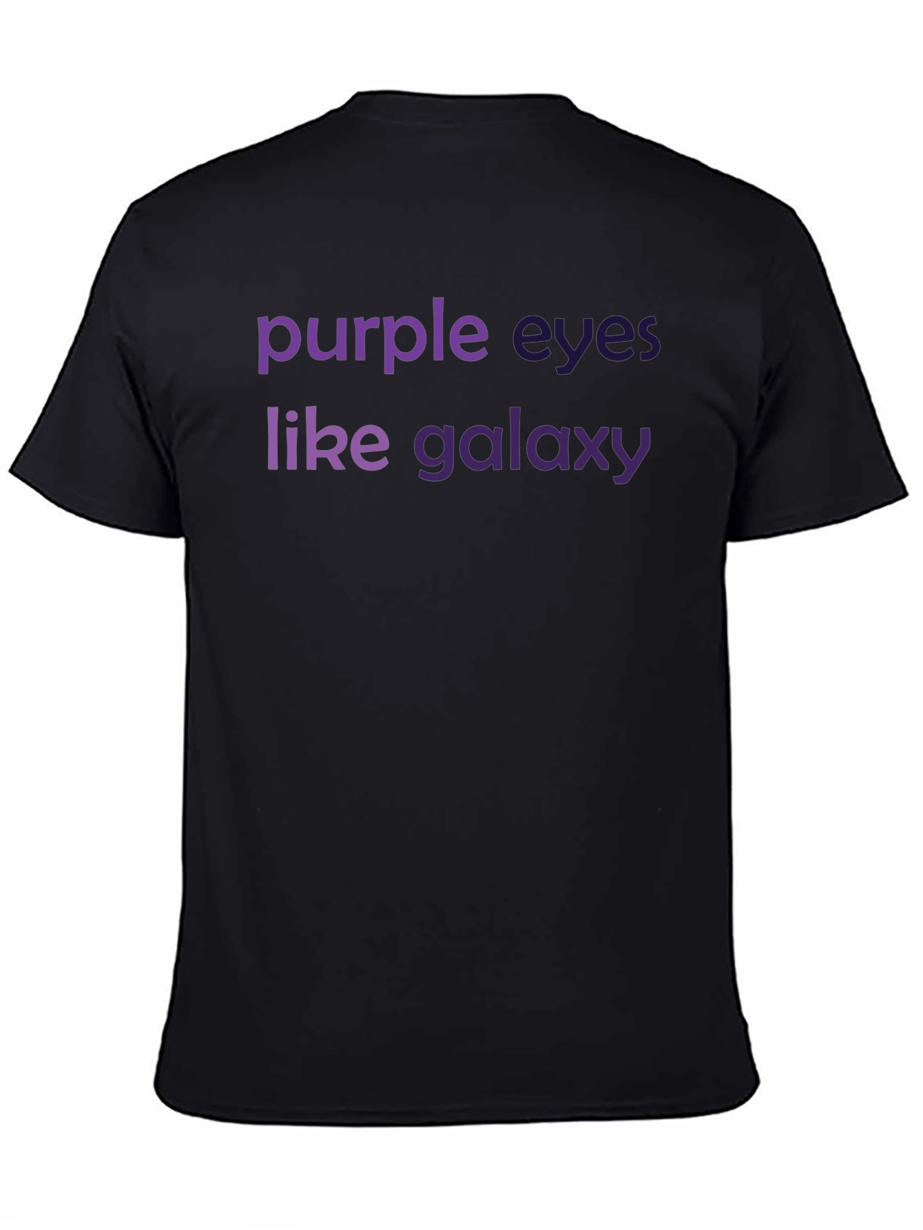 Black Purple Eyes Like Galaxy Graphic Tee view 4