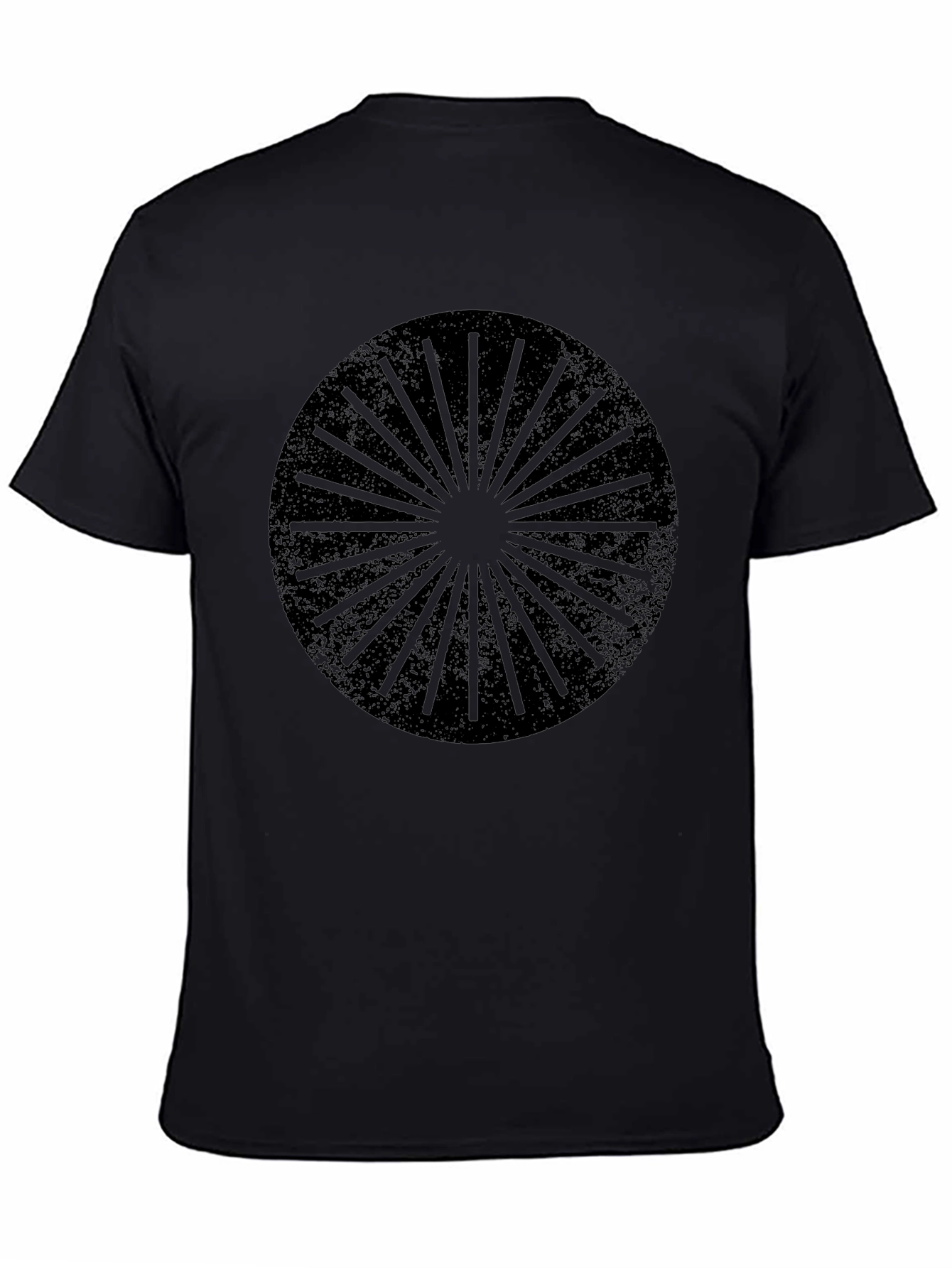 Black Graphic Print Men's Black T-Shirt view 4