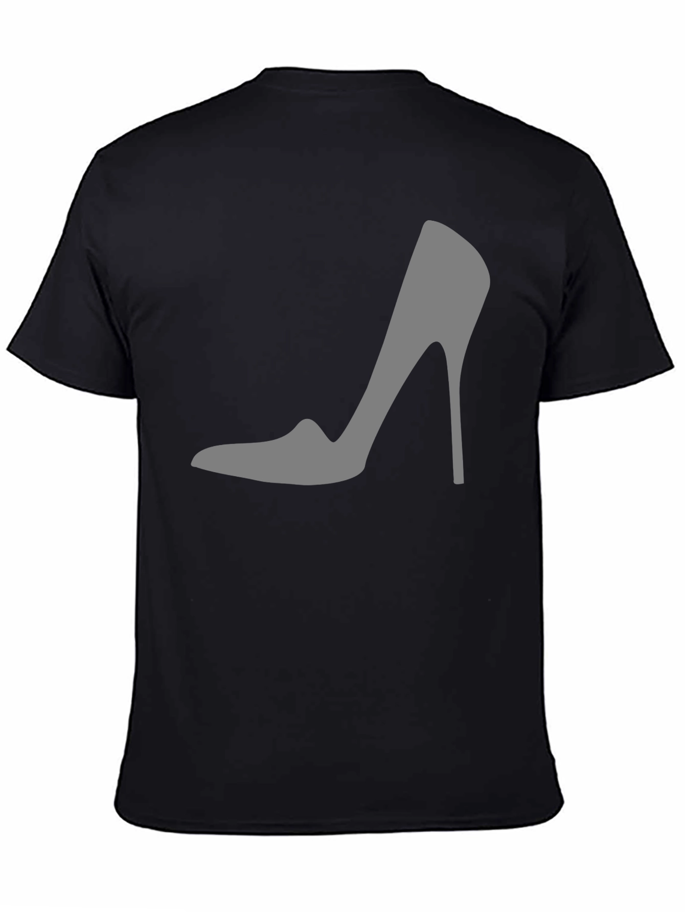 Black High Heel Shoe Graphic Tee - Stylish Men's Casual Wear view 4
