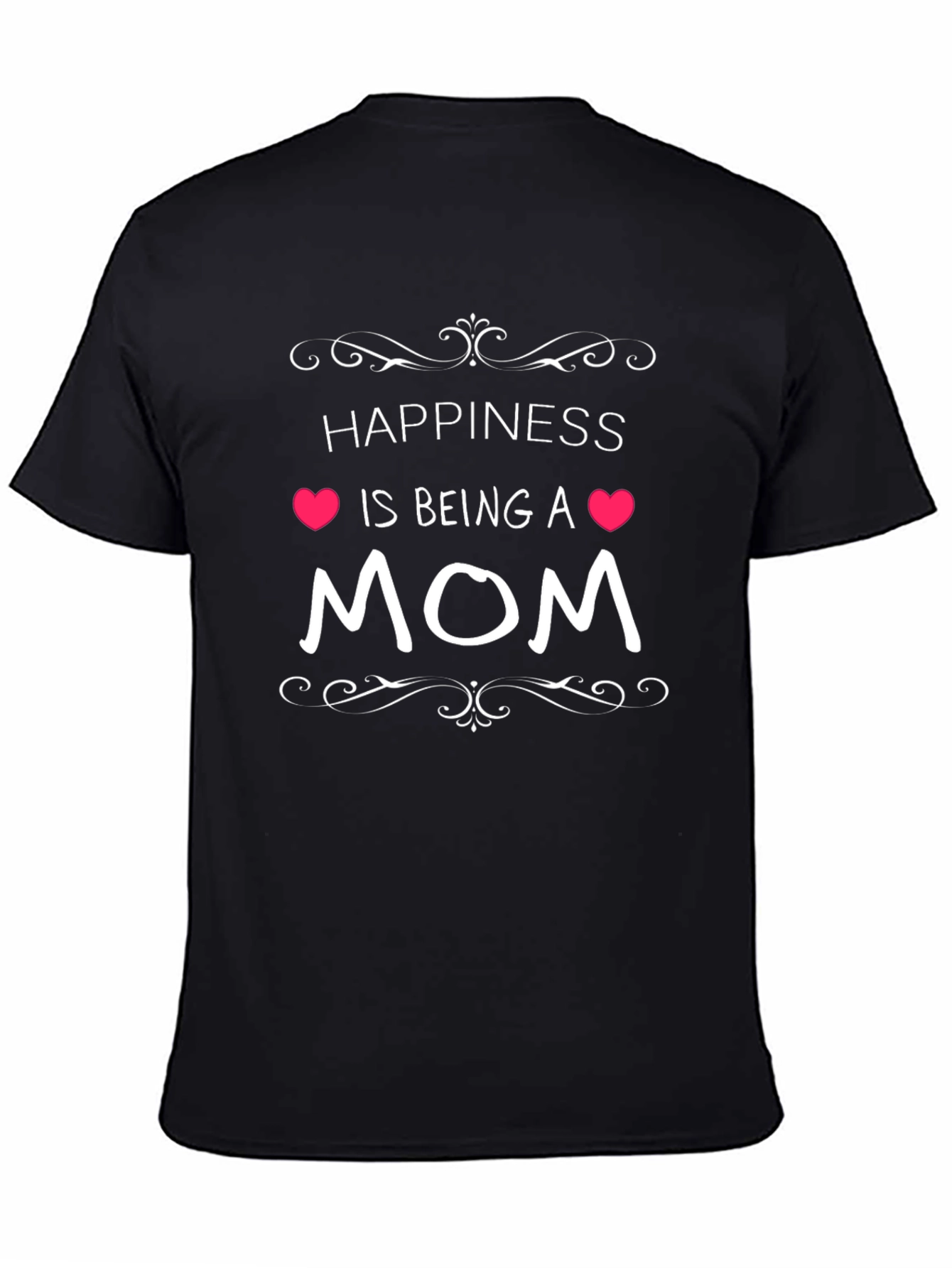 Black Happiness Is Being A Mom Graphic T-Shirt view 4