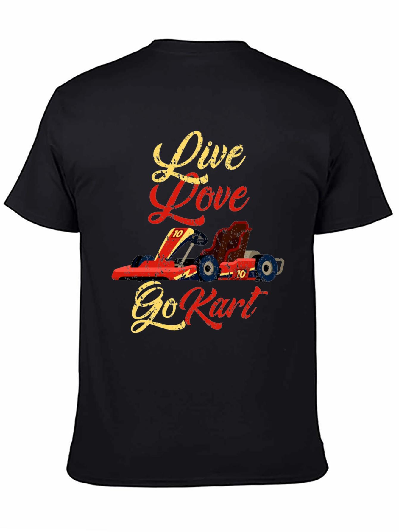 Black Live Love Go Kart T-Shirt view 4