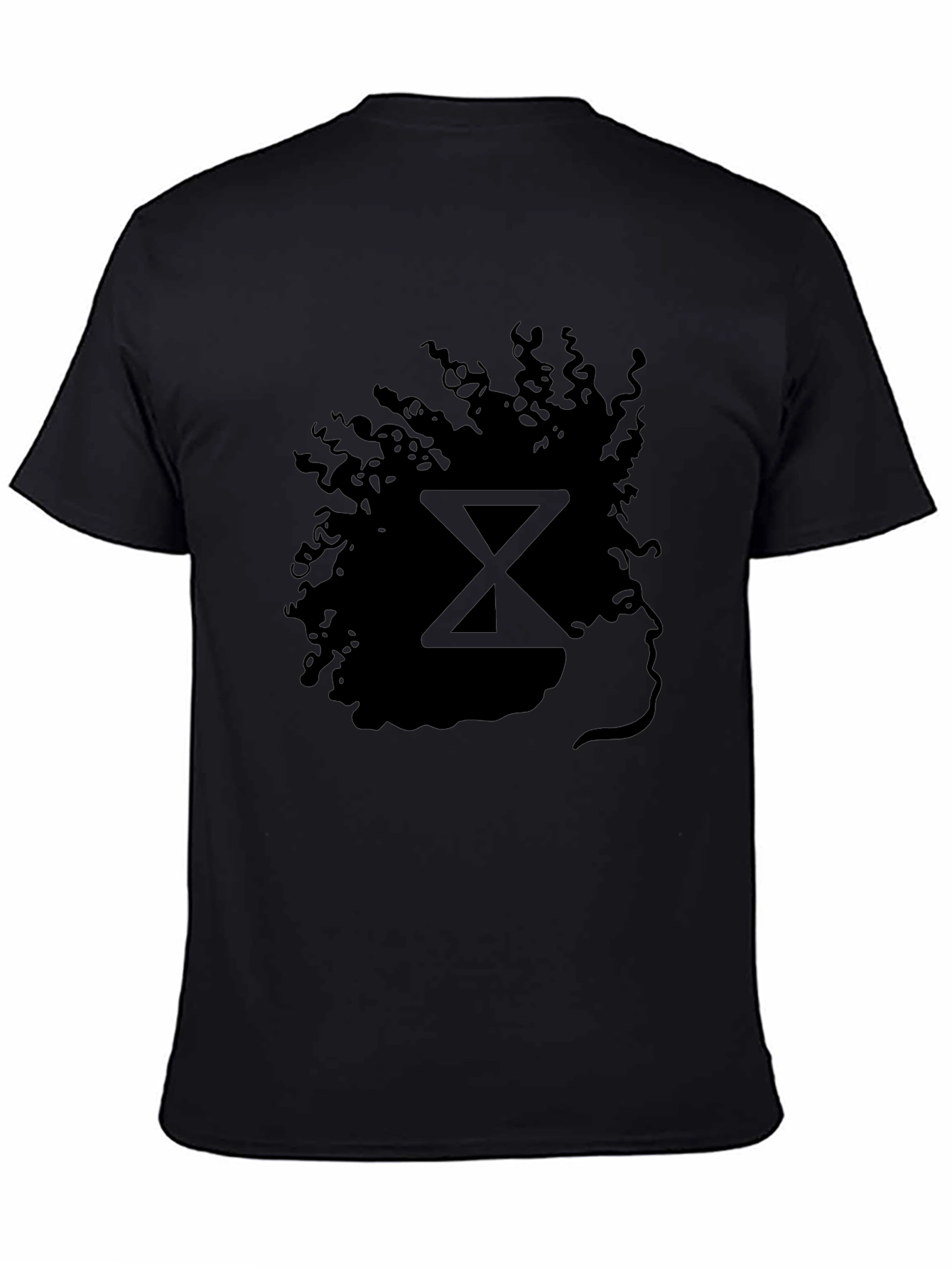 Black Silhouette Graphic Print Black T-Shirt view 4