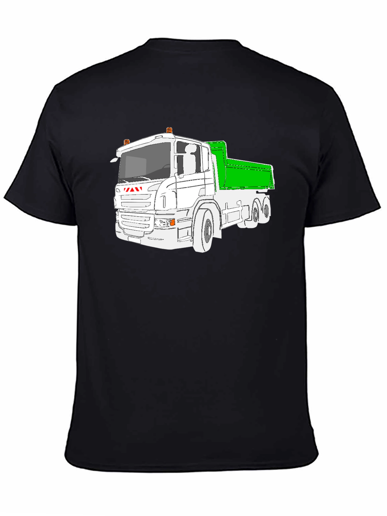 Black Truck Graphic T-Shirt - Black Heavy Duty Vehicle Tee view 4