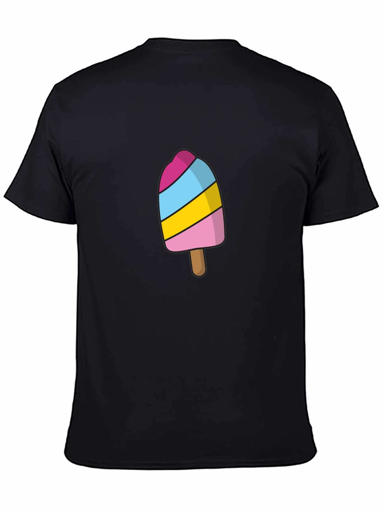 Black Fun Ice Cream Popsicle Graphic T-Shirt view 4